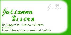 julianna misera business card